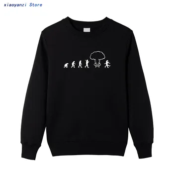 

2020 Cotton Unisex sweatshirts Evolution After Nuclear Winter Chernobyl Geek Gift men hoodies