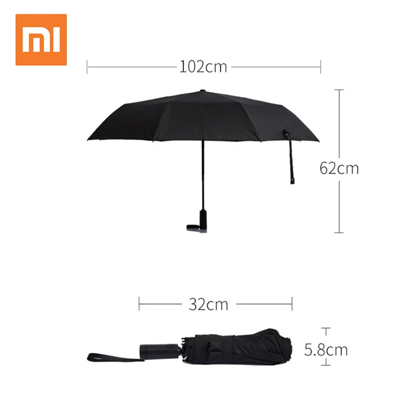 Xiaomi Mi WD1-paraguas automático hombre y mujer, sombrilla de aluminio resistente al viento, resistente al agua, protección UV - AliExpress Productos electrónicos