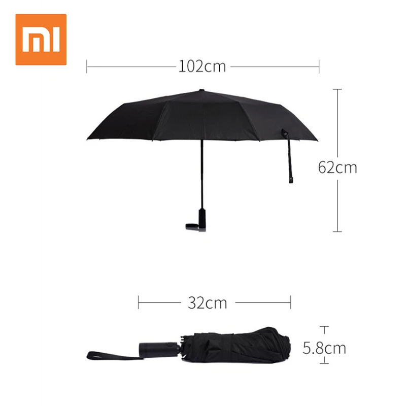 Mi Mijia WD1 paraguas automático para hombre y mujer, de aluminio al viento, resistente al agua, protección UV|Control remoto inteligente| - AliExpress