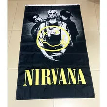 Nirvana американский рок флаг группы 90*150 см(3*5 футов) размер рождественские украшения для домашнего флага баннер подарки