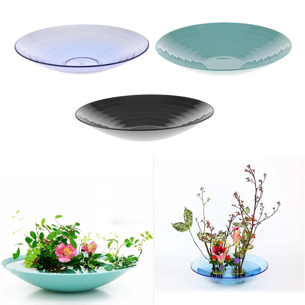 Large Japanese Ikebana Suiban Vase Flower Pot Bonsai Tray Flower Arrangment Holder for Home Office Tabletop Decor