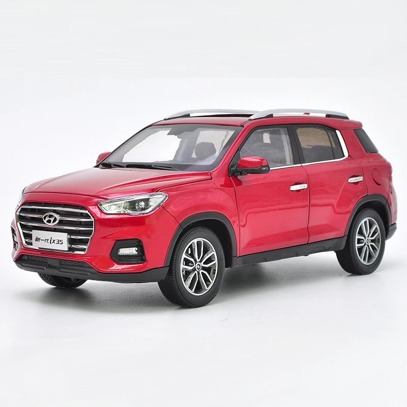 1:18 Модель литья под давлением для Hyundai IX35 2018 красный внедорожник игрушечный