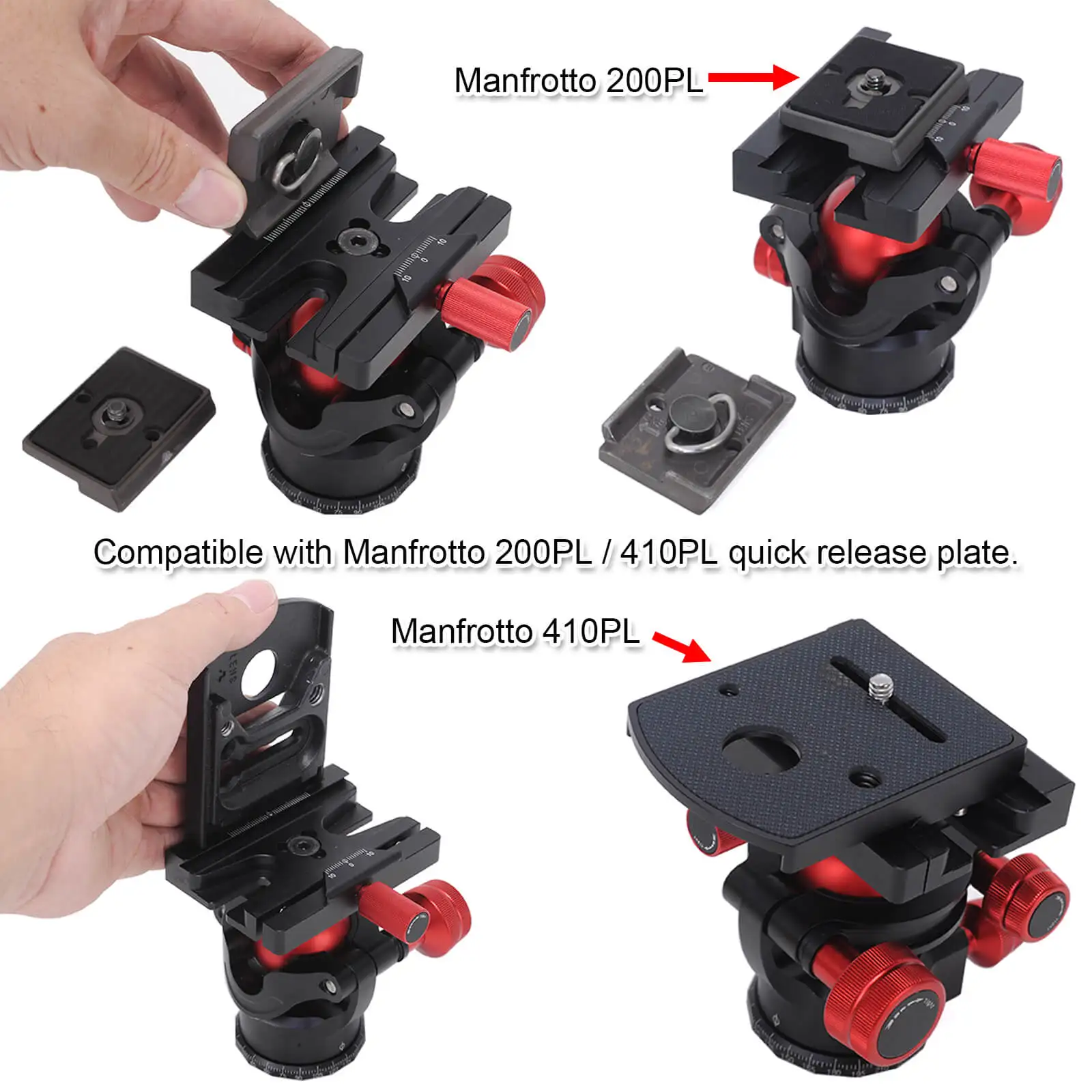 Placa de Liberação Buraco para Placa de Liberação Cabeça de Arca-swiss Braçadeira com 3 Rápida Adaptador Parafuso Buraco para Tripé Gitzo Manfrotto 85mm - 8 - Image 6