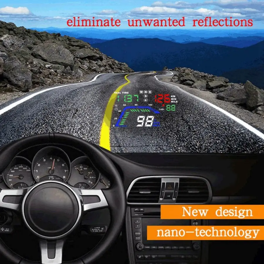 Универсальный 5.5in HUD Head Up дисплей скорость смарт-датчик gps система Автомобильные аксессуары oto aksesuar