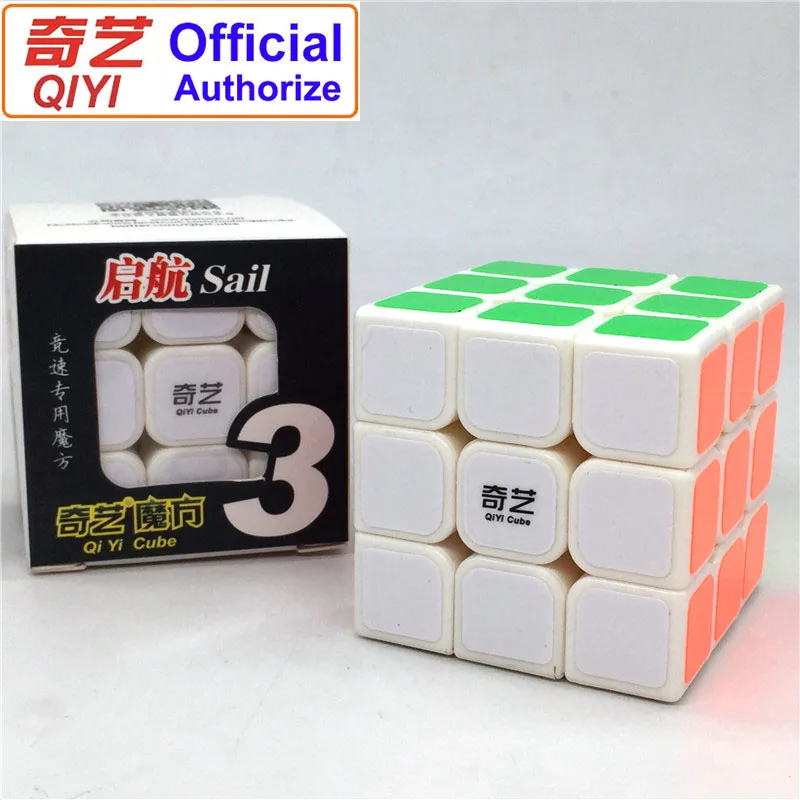 QiYi Профессиональный 3x3x3 магический куб скоростные кубики головоломка Нео Куб 3х3 Magico Cubo взрослые Развивающие игрушки для детей подарок MF3SET - Цвет: QIYI Sticker 6.5CM