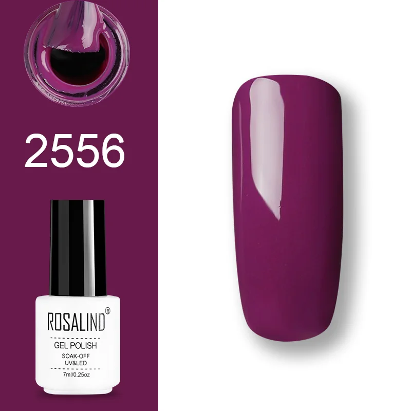 ROSALIND набор гель-лаков UV Vernis полуперманентный праймер верхнее покрытие 7 мл полигель-лак для маникюра - Цвет: GN42-ROSALIND