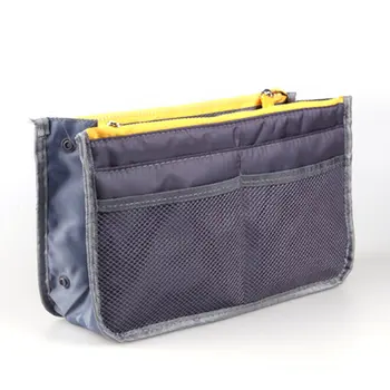 

Organizer Insert Bag Women Nylon Travel Insert Organizer Handbag Purse Large liner Lady Makeup Cosmetic Bag Female Tote