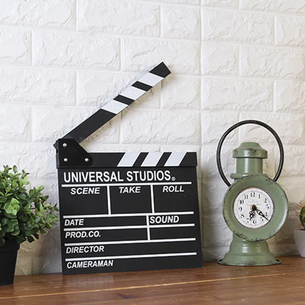 Wooden Director Movie Scene Clapperboard TV Video Clapper Board Film Photographic Prop Hanging Decorations - ANKUX Tech Co., Ltd