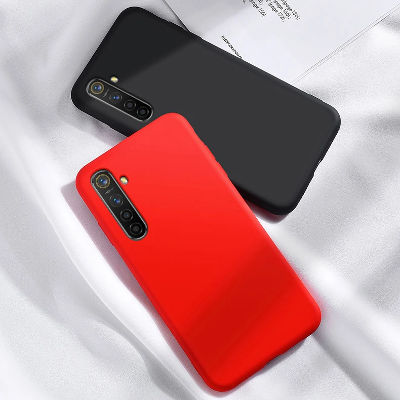 Для Oppo Realme X2 Чехол Мягкий Роскошный жидкий силиконовый гладкий Чехол-бампер для телефона Realme X2 защитная задняя крышка для Oppo Realme X2