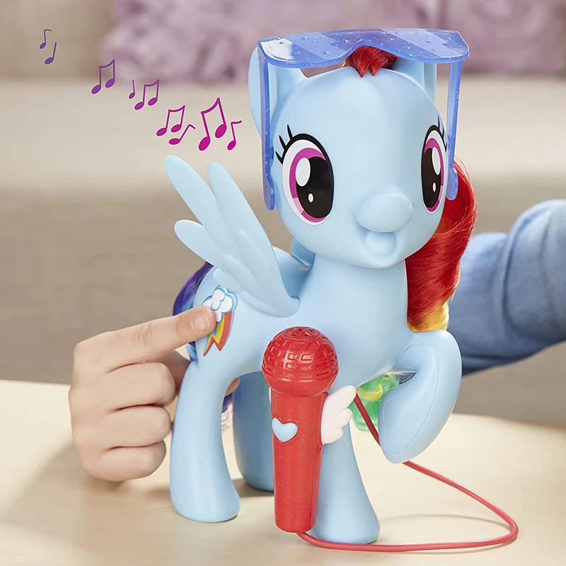 Hasbro игрушки My Little Pony, певица музыка юбкой всех цветов радуги; платье в игровых аниме Рисунок модели игрушки для девочек игровой домик игрушки куклы 21 см