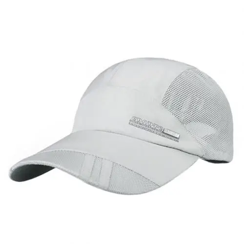 New Arrival Summer Men Women Anti-UV Quick-drying Baseball Cap Breathable Outdoor Sports Hat - Цвет: Light Gray