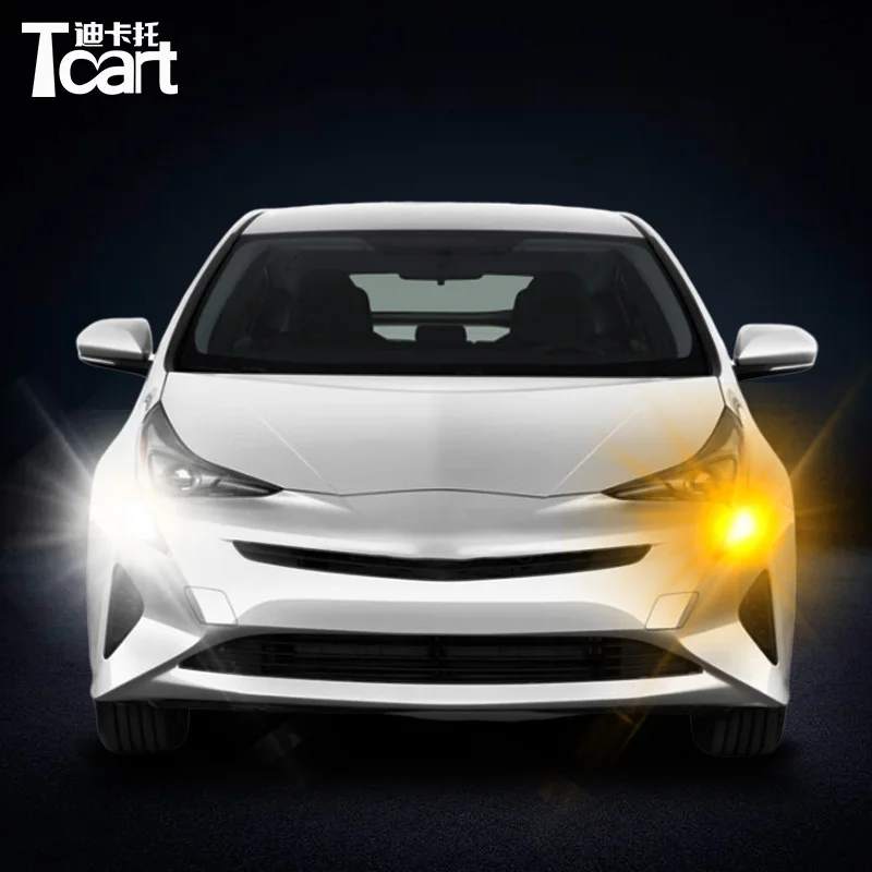 Для Toyota prius xw50 50 дневной ходовой сигнал поворота автомобиля СИД drl 7440 t20 аксессуары - Emitting Color: 2016-2019