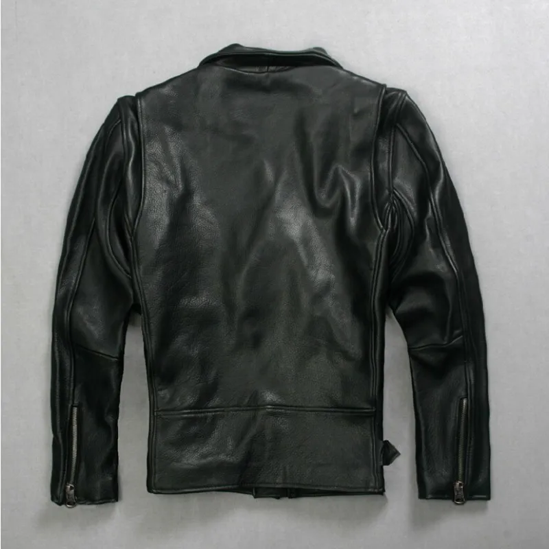High Quality Fashion Mens Punk Belted Real Leather Waistcoat Slim Fit Moto Riding Biker Jacket Zip Coat Italian Designer High Quality Fashion Mens Punk Belted Real Leather Waistcoat Slim Fit Moto Riding Biker Jacket Zip Coat Italian Designer