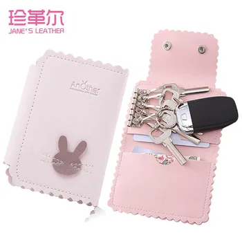 

Fashion Cartoon Cute Rabbit High Capacity Quality Women Key Wallet Organizer Bag Female Housekeeper Keys Chain For Girl Lady