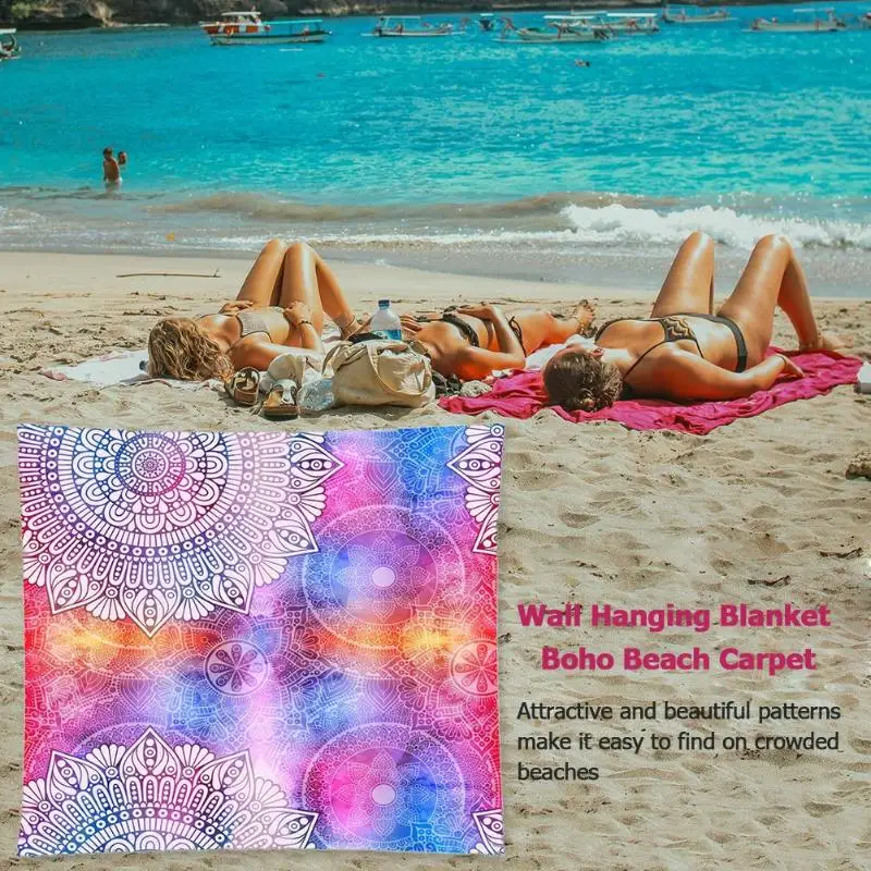 Мандала печать гобелен пляжное одеяло ковер на стену Boho Коврик для йоги в богемском стиле Мандала вешается на стену дома