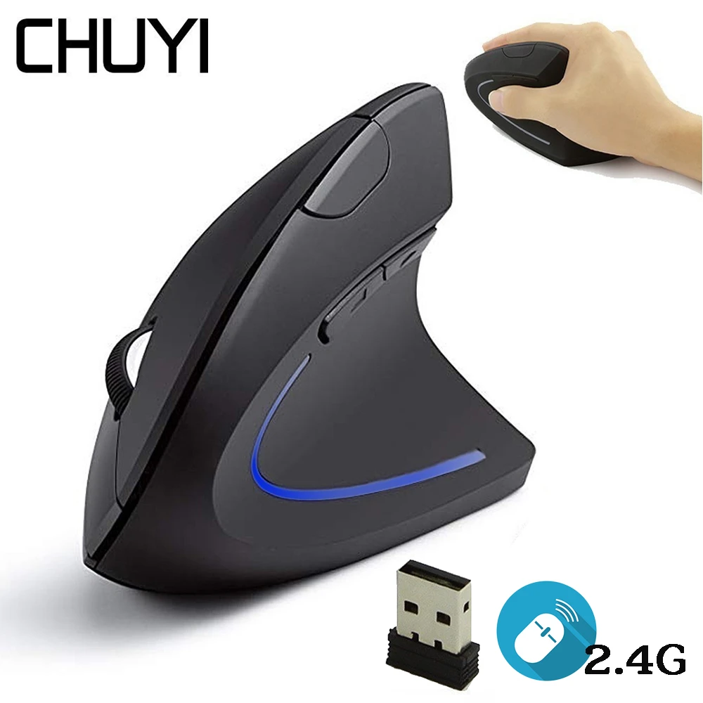 Mouse Nirkabel 2 4g Mouse Vertikal Ergonomis 1600 Dpi Usb Optik Dengan Mousepad Untuk Gamer Pc Mice Aliexpress