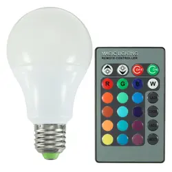 20 Вт E27 RGB светодиодный лампы AC85-265V светодиодный Глобус свет лампы 16 Цвет изменение с 24keys дистанционного управление