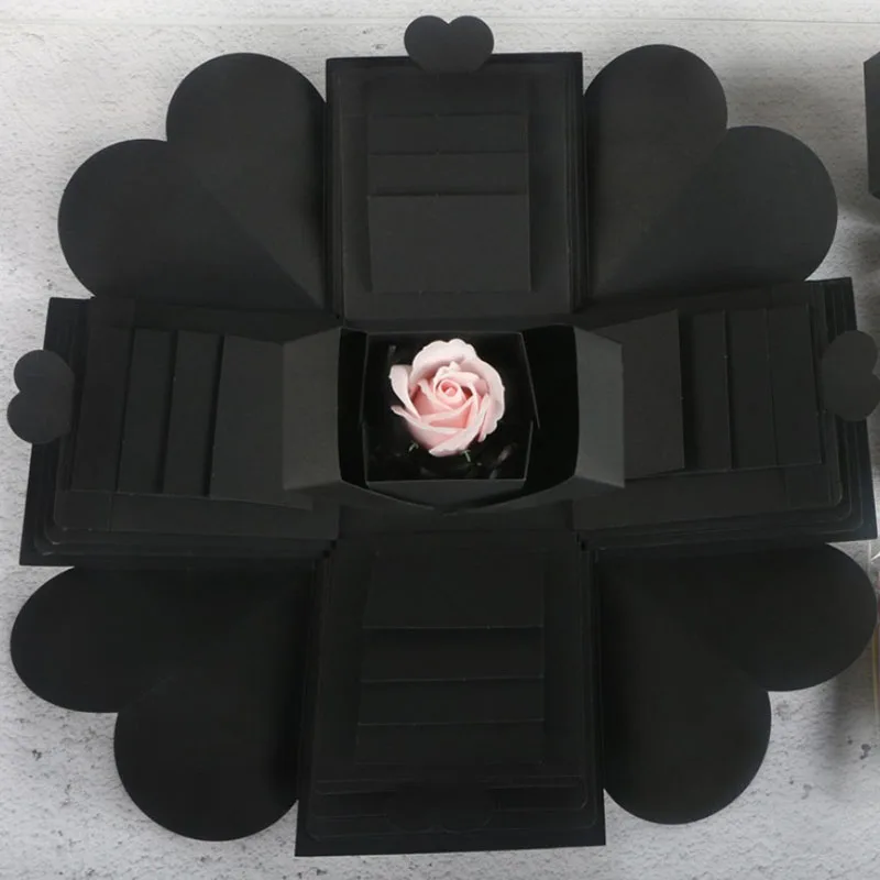 DIY коробка взрыва ручной работы скрапбук DIY Фотоальбом юбилей день рождения День Святого Валентина сюрприз любовь взрыв Подарочная коробка Горячая