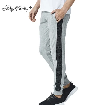 

DavyDaisy Trend Men Brand Casual Sweatpants Spring Solid Streetwear Ankle-Length Pants New Male Fashion Patchwork Trousers MK001