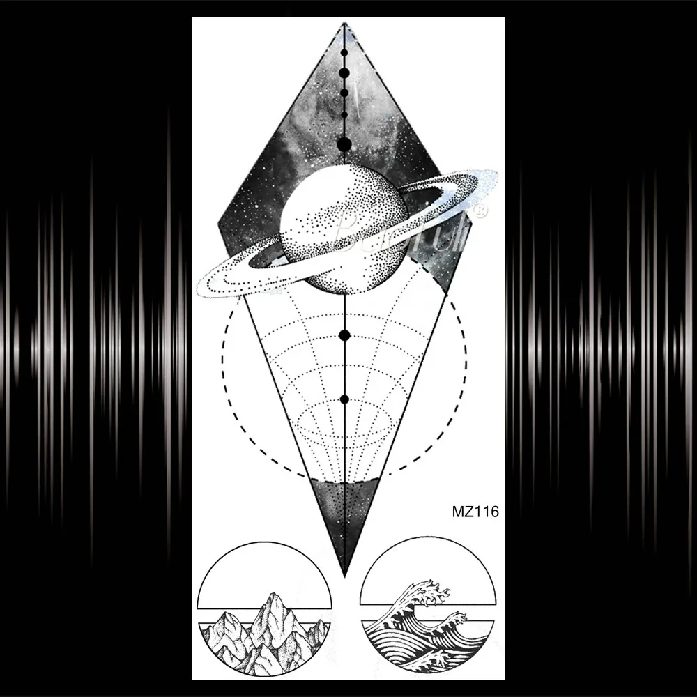 Водостойкие реалистичные поддельные татуировки для мужчин и женщин, временные татуировки космонавта, планеты, наклейки, Вселенная, земля, астронавт, боди-арт, татуировки