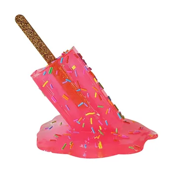 Lollipop Melting Resin Ornaments Crafts Popsicle Sculptures Summer Cool Lollipop Figurines Miniature Table Home Decoration 4