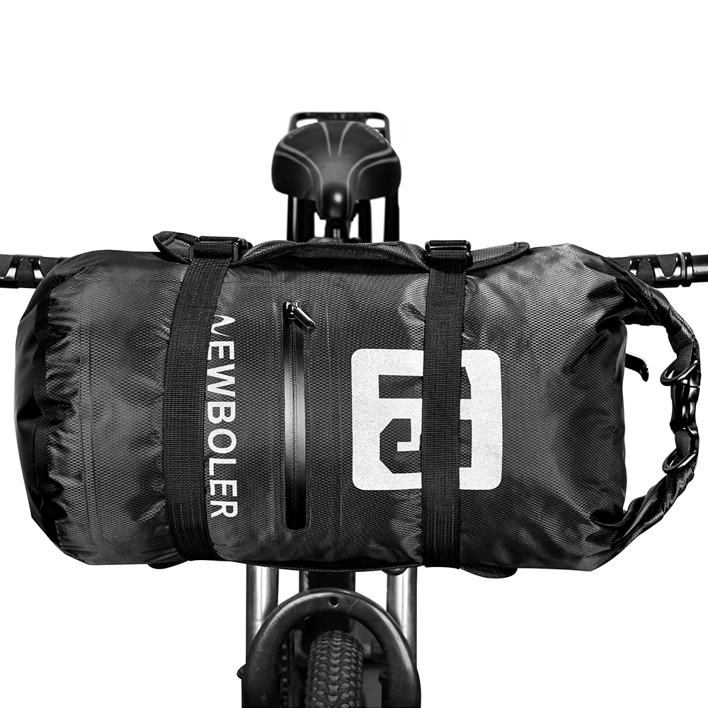 NEWBOLER Bike Front Tube Bag Waterproof Bicycle Handlebar Basket Pack Cycling Front Frame Pannier Bicycle Accessories