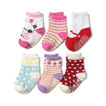

12pairs/lot Kids Socks Baby Boy Girl CasualInfantil Baby Slippers,Anti Slip Socks Floor Children Socks
