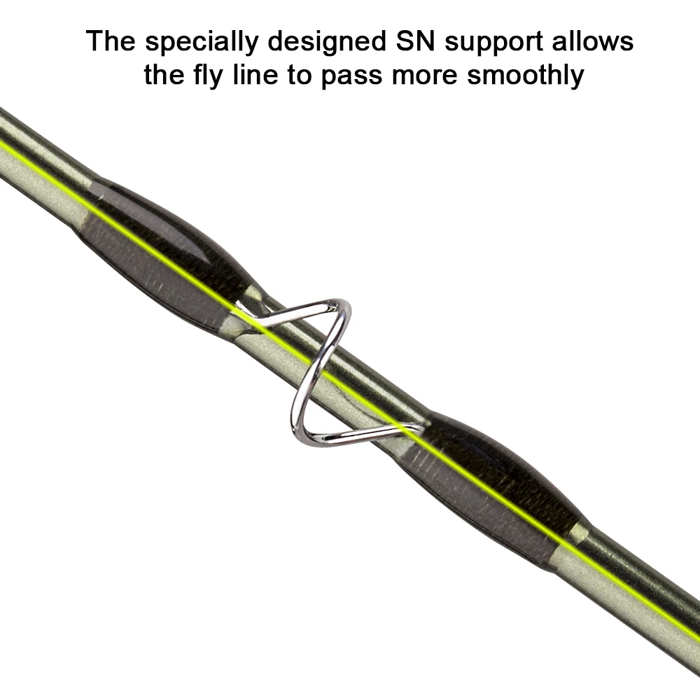 Obei Emerald  Fly Fishing Rod 8/9/10FT Light Weight Travel  Fly Rod Carbon Fiber Rod Medium Fast  4/5/6/7#Action River Fishing