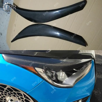 

For Hyundai Veloster Lordpower Wide Body Headlight Eyebrow Body Kit Tuning Part Tirm Racing For Veloster Carbon Fiber Eyebrow