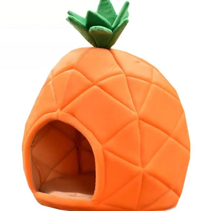 Pet Dog Bed Creative Pineapple Warm Soft Kennel Fruit Cat Dog House Sleeping Pad Animal Puppy Cave Sleeping Mat Fruit Pet Nest Pet Dog Bed Creative Pineapple Warm Soft Kennel Fruit Cat Dog House Sleeping Pad Animal Puppy Cave Sleeping Mat Fruit Pet Nest
