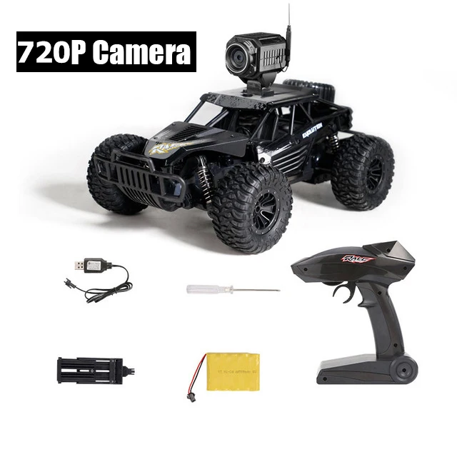 Black 720P Camera Радиоуправляемая машина с камерой HD Машина Радиоуправляемая радиоуправляемая внедорожник 2,4G машинка с дистанционным управлением 4 колеса высокоскоростная электрическая машина каррос багги игрушки - Цвет: Black 720P Camera