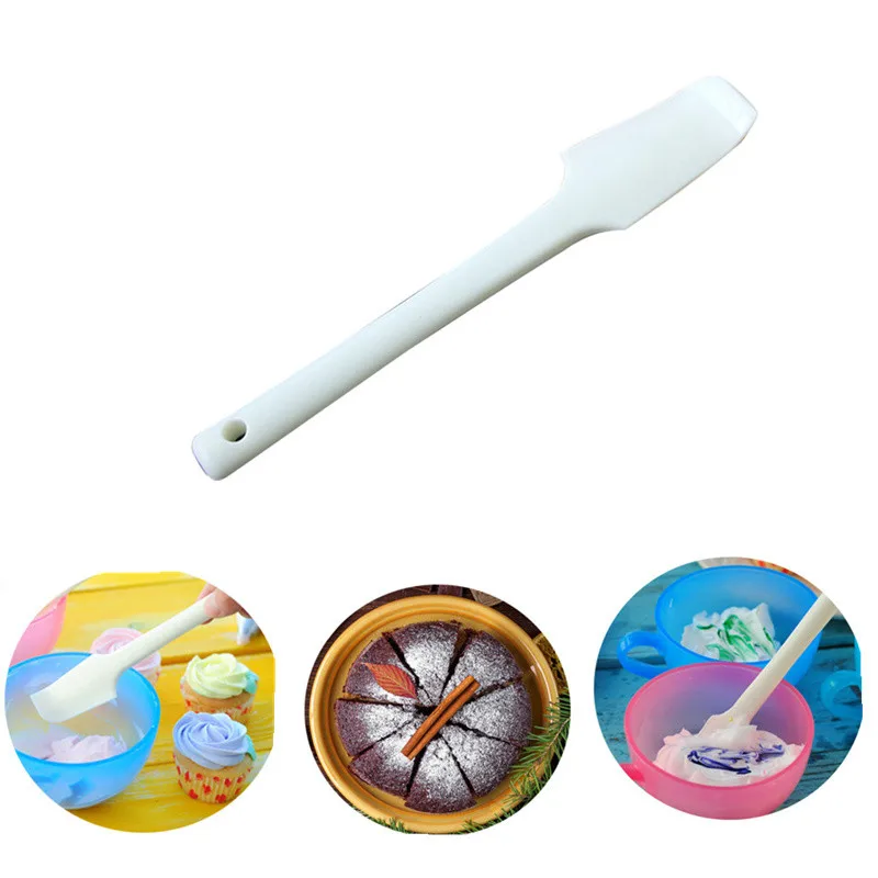 

Spatula 20*3.5cm Practical Butter Cream Stirring Scraper Durable Silicone Elbow Spatula Bean Paste Bending Spatula Kitchen Tool