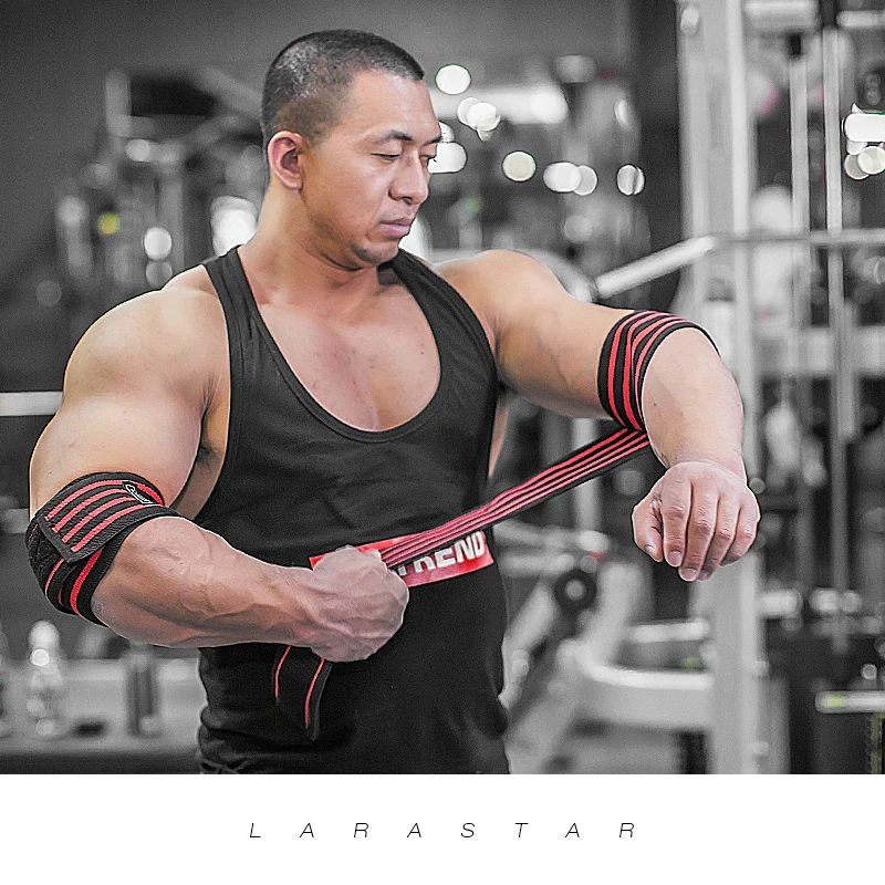 Powerlifting защитная одежда бандажная перчатка для тяжелой атлетики налокотник Фитнес Спорт бустер полоса налокотник скамья пресс Sli