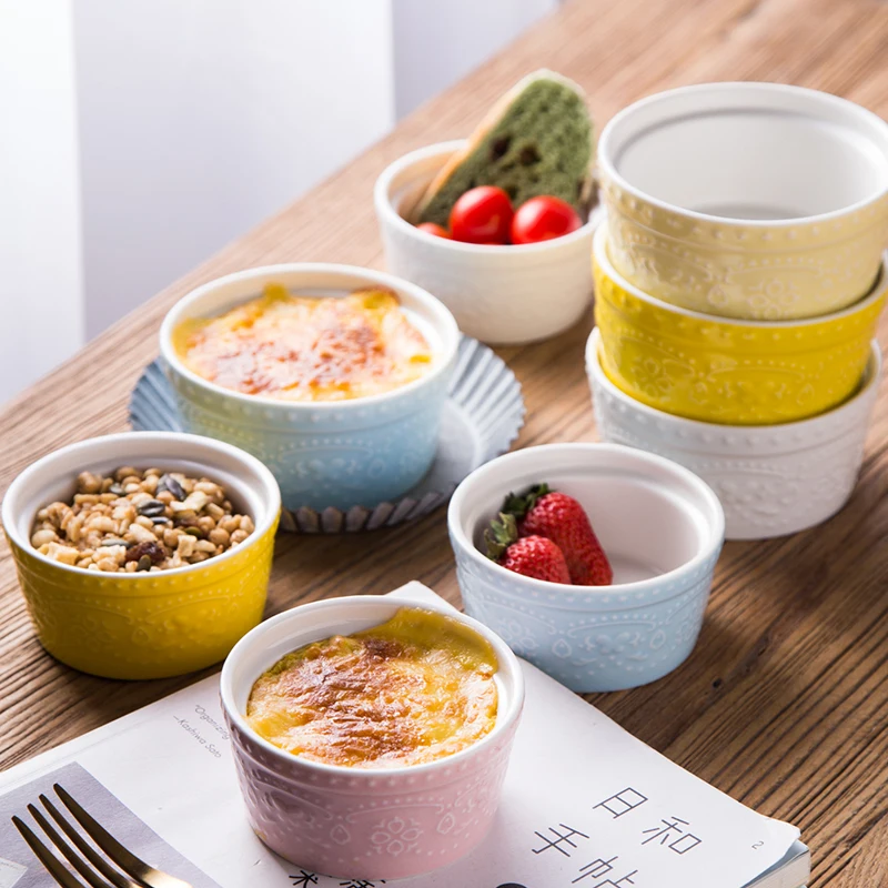 

Baking Bowl Ceramic Baking Creative Yogurt Oven Pudding Bowl Baking Ice Cream Bowl Dessert Fruit Salad Bowl