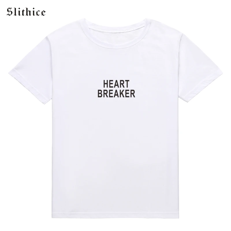 

Уличная одежда Slithice, модные женские футболки, хлопковая летняя футболка, топы, женская футболка с коротким рукавом и принтом сердечек