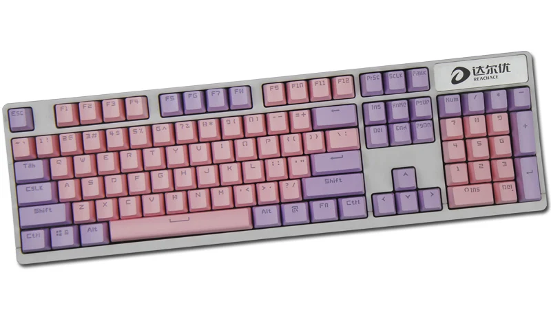 Purple Pink Cherry vlosom тема топ с принтом 104 клавишные колпачки для ключей Набор для механической клавиатуры для игровой механической клавиатуры - Цвет: Purple Pink