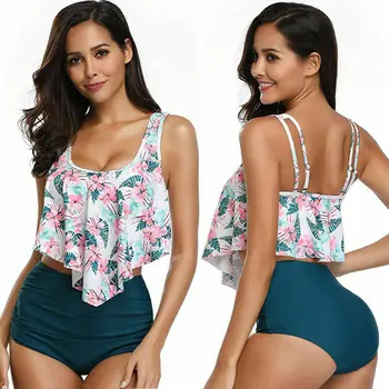 

Women's High Waist Bikini Set Push Up Swimsuit Bathing Suit Beach Swimwear Suit