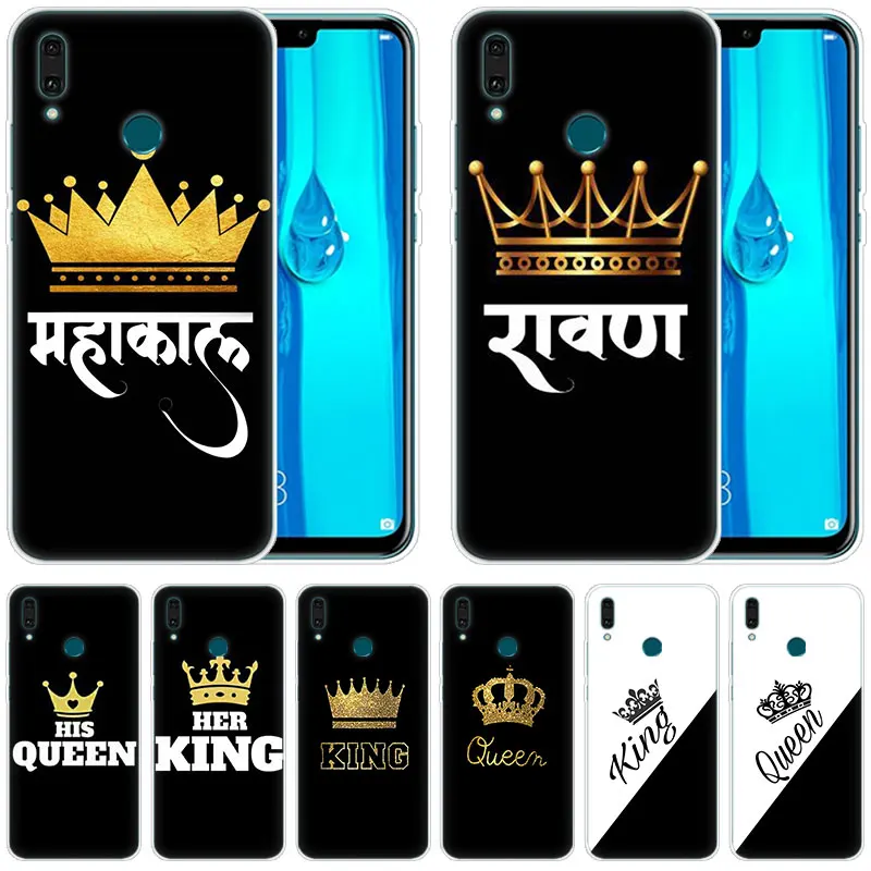 Best Soft Silicone Case Crown King Queen princess for Huawei Mate 30 20 Lite 10 Pro Y5 Y6 Y7 Pro 2019 Y9 Prime 2019 2018 Y6 Pro 2017