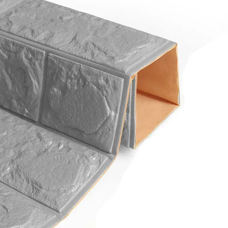 Имитация кирпича самоклеющиеся обои наклейки на стену 3D 1 шт. для гостиной ТВ фон водонепроницаемый кухонный Декор для спальни - Цвет: Dark gray