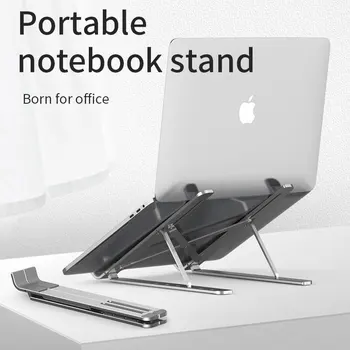 

Adjustable Foldable Laptop Stand Non-slip Desktop rack hand free shelf room organizer desk accessories Metal Folding Rack