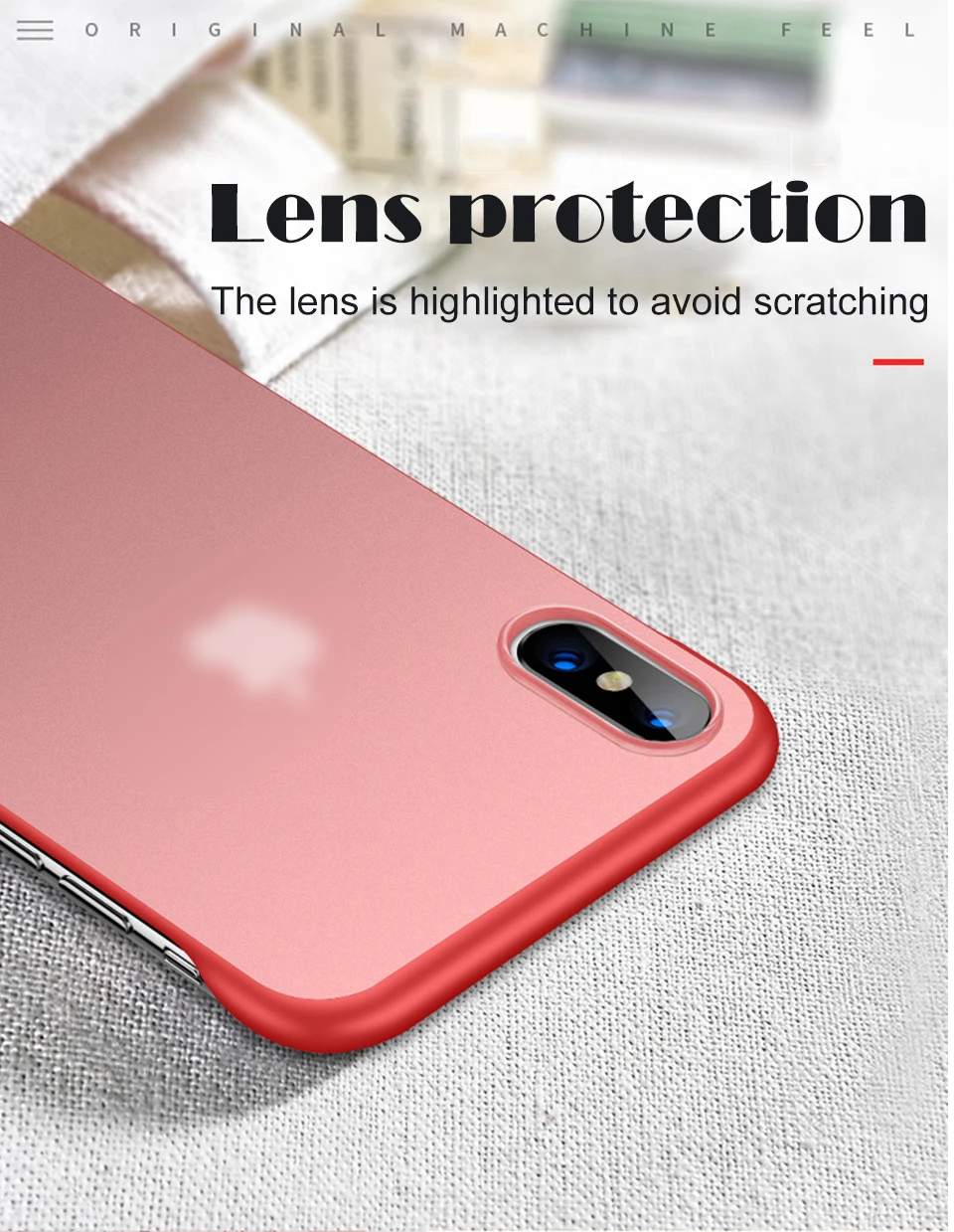 Прозрачный чехол для iPhone X XS MAX XR 6 6S 7 7S 8 Plus Прозрачная защитная задняя крышка красный черный матовый Твердый защитный чехол