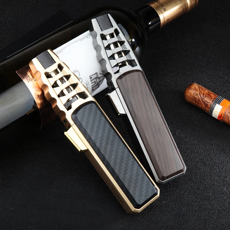 

2020 JOBON Windproof Direct Spray Gun Cigar Welding Torch Kitchen Baking Metal Inflatable Lighter High Temperature 1300 Degrees