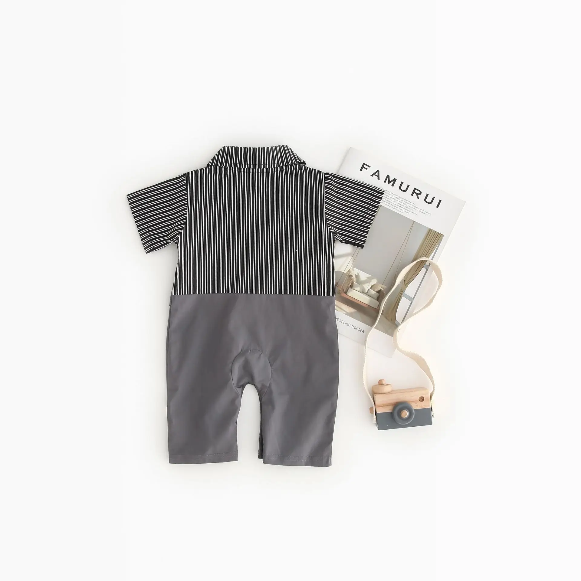 

Hundred Days Photo Shoot Service Gentleman Baby One-piece Romper 3-6-12 Month Male Baby Crawling Clothes Vest Gentleman Clothes