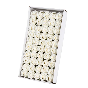 

50Pcs Floral Scented Bath Soap Rose Flower Petals Plant Essential Oil Rose Soap Set Bath Soap Shaped Petals Wedding Party Gifts