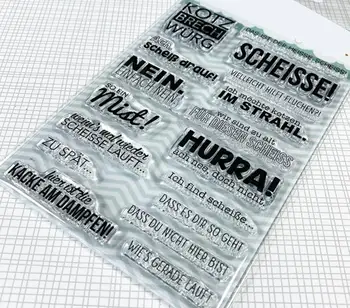 

German letter Transparent Clear Silicone Stamp/Seal for DIY scrapbooking/photo album Decorative clear stamp A2307