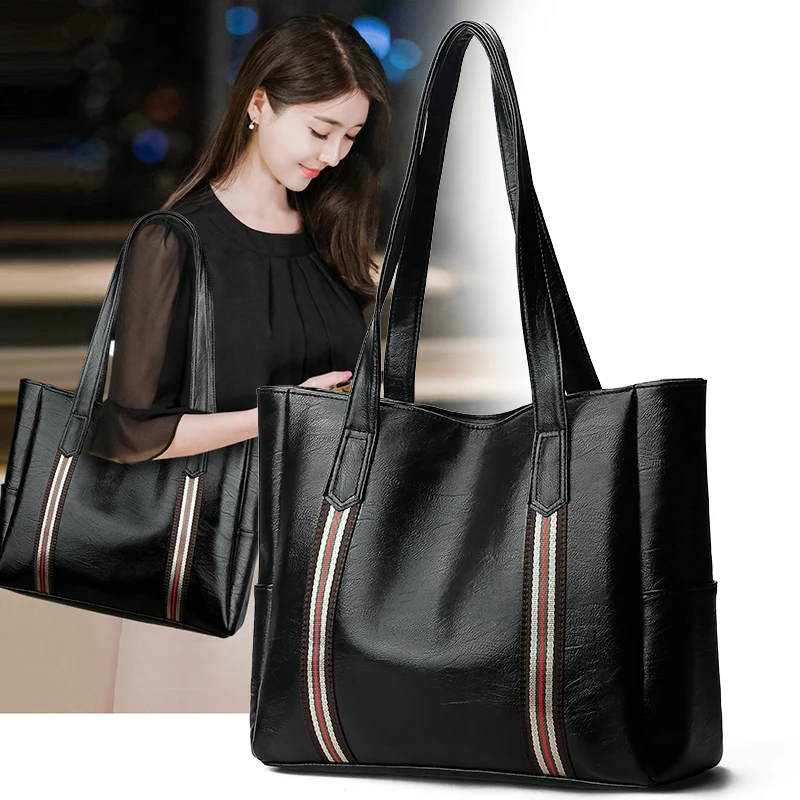 

Women Handbags Female Shoulder Bag Designer Luxury Lady Tote Large Capacity Zipper Shoulder Bag Women's High Quality Pu Leather