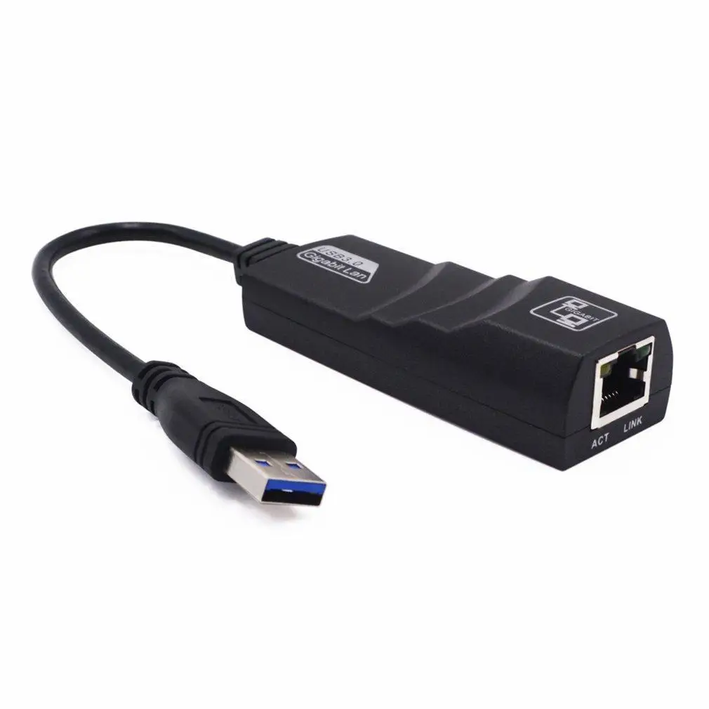USB 3,0 до 10/100/1000 Gigabit Ethernet RJ45 LAN Сетевой адаптер для компьютера LN