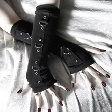 D-образная пряжка женские рукава модные Локоть Длина без пальцев гетры зимние перчатки ENA88