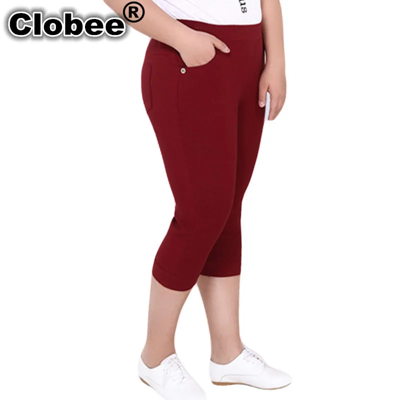 

Clobee Extra Large 6XL Women pants capris Pants High Waist Stretch Pencil pants Skinny Trousers for women pantalon sarouel femme
