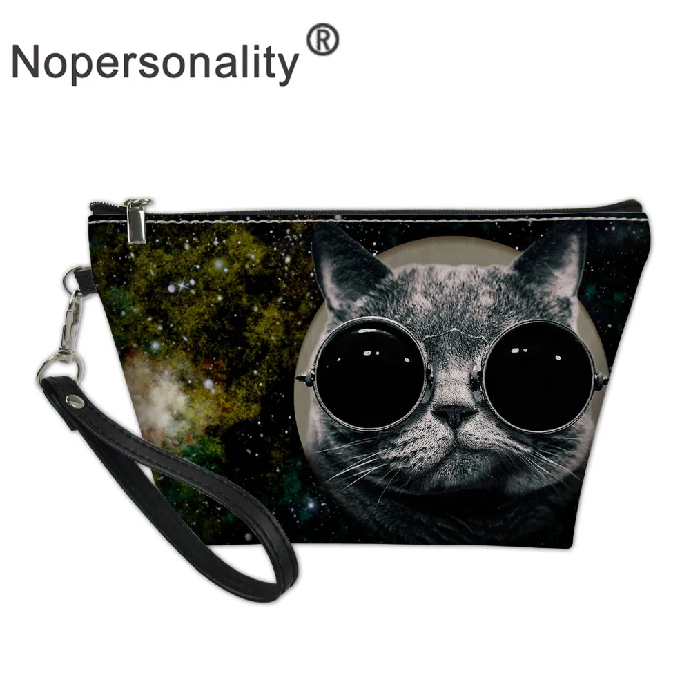 Nopersonality, прекрасные 3d очки, кошачий принт, косметичка, дорожная косметичка для женщин, уникальная женская, Дамская, органайзер, косметичка - Цвет: CC2222Z8